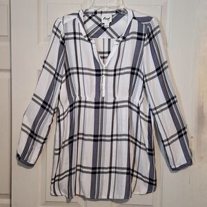 'Led' "lux essentials denim" maternity blouse shirt empire waist, SP